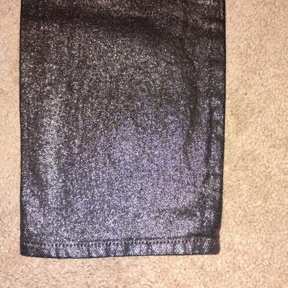 Woman's Jeans Black Denum Metallic Finish size 0 - Picture 9 of 9